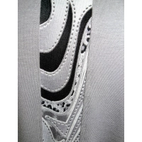 Bluzka Camea z wzorzystym panelem i rękawem 3/4 - szara